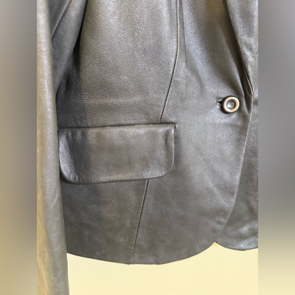 Kasper Leather Blazer *GOOD USED CONDITION* - Picture 4 of 16